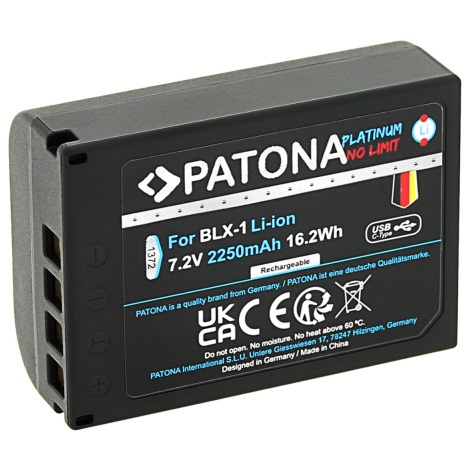 PATONA - Aku Olympus BLX-1 2400mAh Li-Ion Platinum USB-C nabíjení