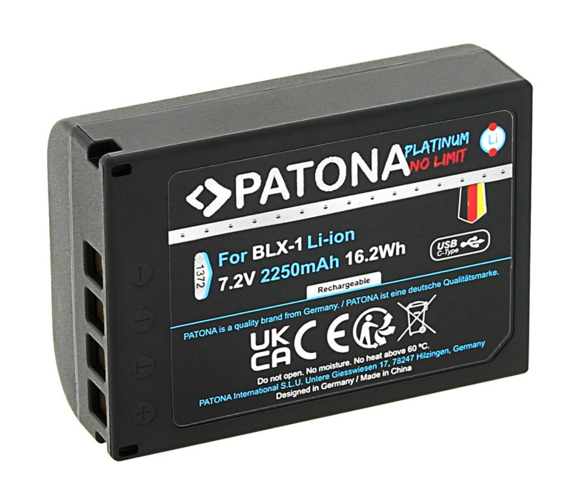PATONA PATONA - Aku Olympus BLX-1 2400mAh Li-Ion Platinum USB-C nabíjení 