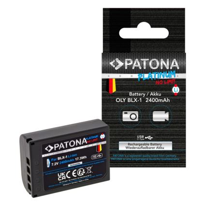 PATONA - Aku Olympus BLX-1 2400mAh Li-Ion Platinum USB-C nabíjení