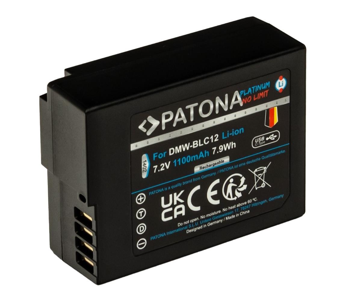 PATONA PATONA - Aku Pana DMW-BLC12 1100mAh Li-Ion Platinum USB-C nabíjení 