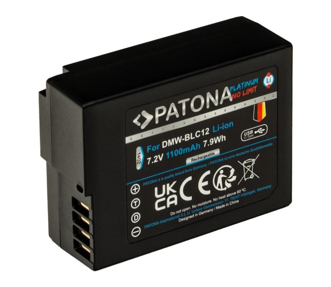 PATONA PATONA - Aku Pana DMW-BLC12 1100mAh Li-Ion Platinum USB-C nabíjení 