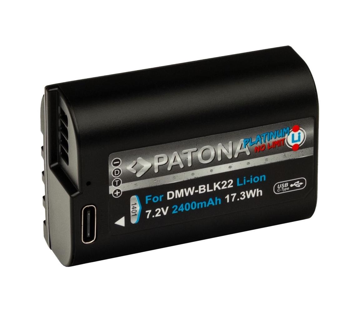 PATONA PATONA - Aku Panasonic DMW-BLK22 2400mAh Li-Ion Platinum USB-C nabíjení IM1289