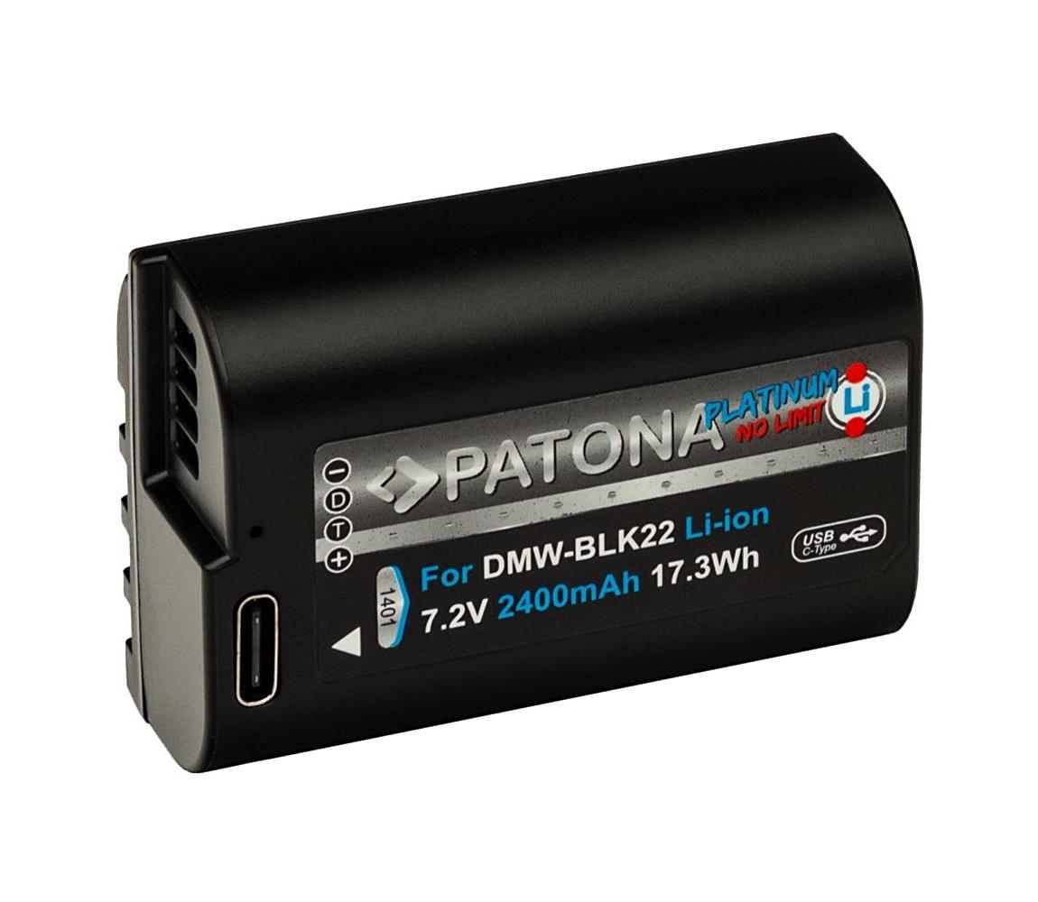 PATONA PATONA - Aku Panasonic DMW-BLK22 2400mAh Li-Ion Platinum USB-C nabíjení IM1289