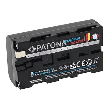 PATONA - Aku Sony NP-F550/F330/F570 3500mAh Li-Ion Platinum USB-C nabíjení