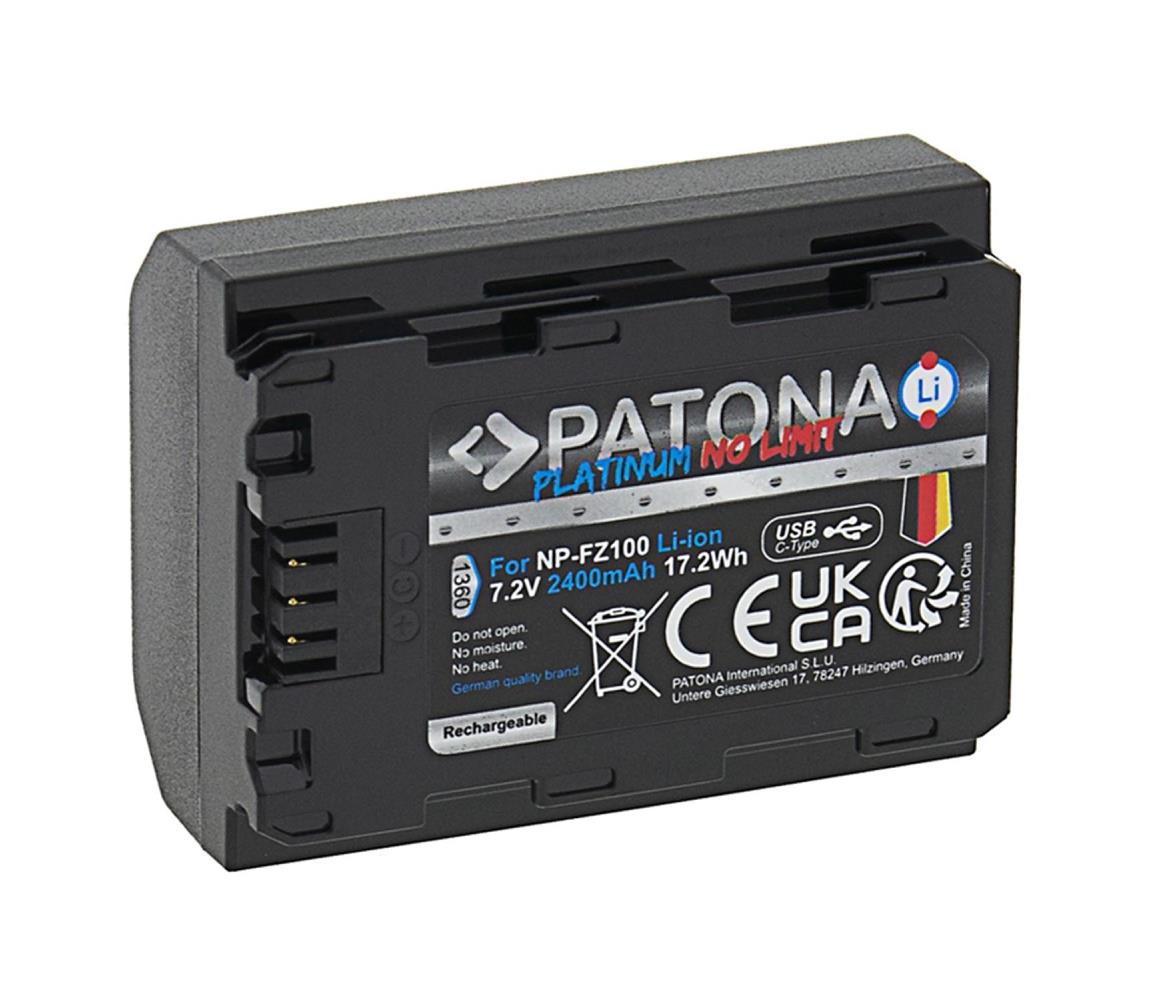 PATONA PATONA - Aku Sony NP-FZ100 2400mAh Li-Ion Platinum USB-C IM1036