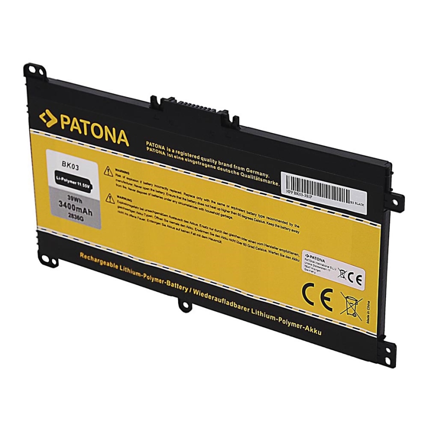 PATONA - Baterie HP Pavilion X360 3400mAh Li-Pol 11,55V BK03XL