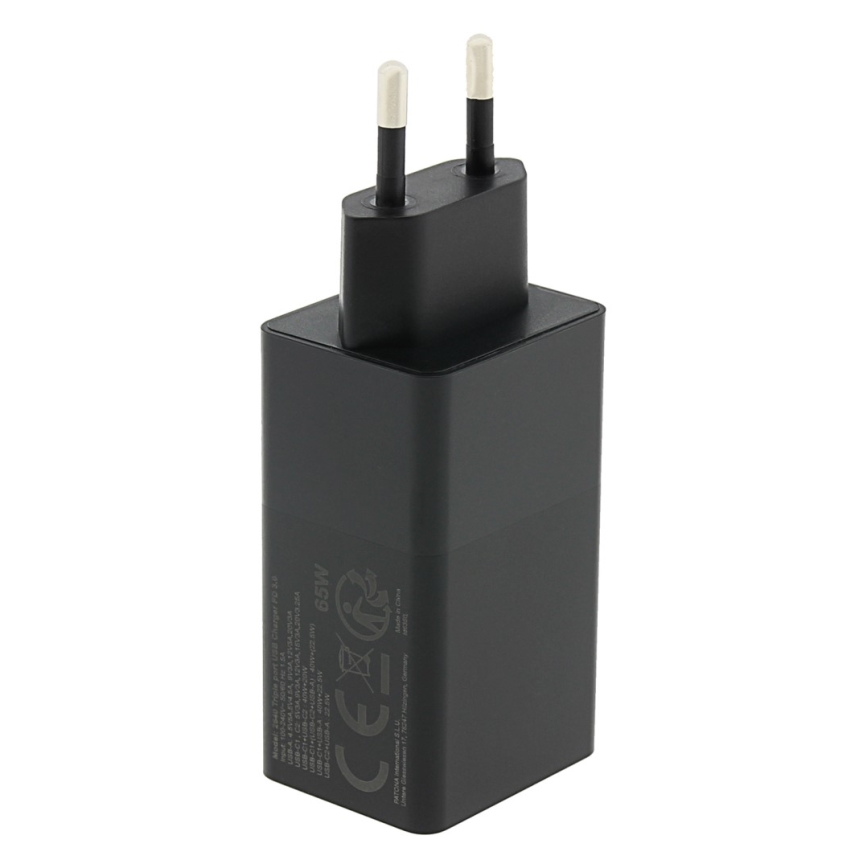 PATONA - Nabíjecí adaptér 2xUSB-C + 1xUSB-A Power Delivery 65W/230V