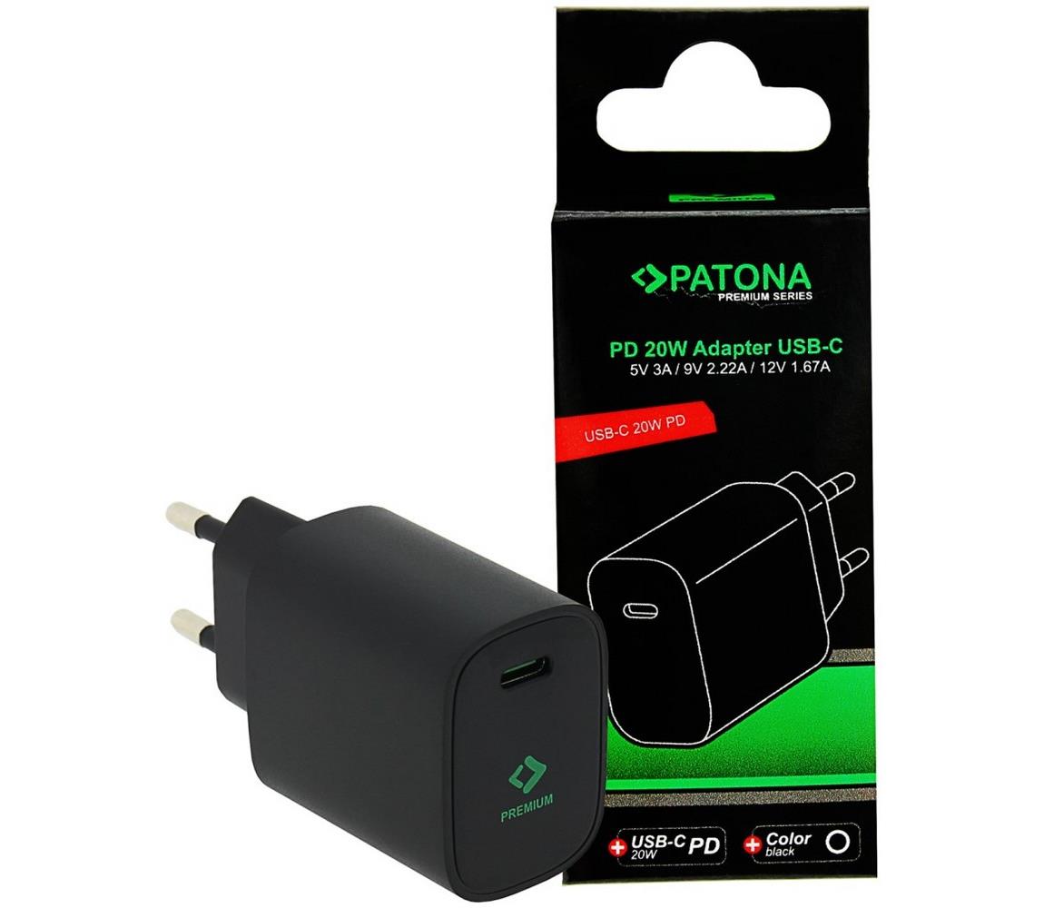 PATONA PATONA - Nabíjecí adaptér USB-C Power delivery 20W/230V černá IM1155