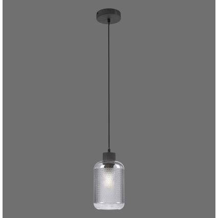 Paul Neuhaus 2006-25 - Lustr na lanku BOLETUS 1xE27/10W/230V pr. 14 cm šedá