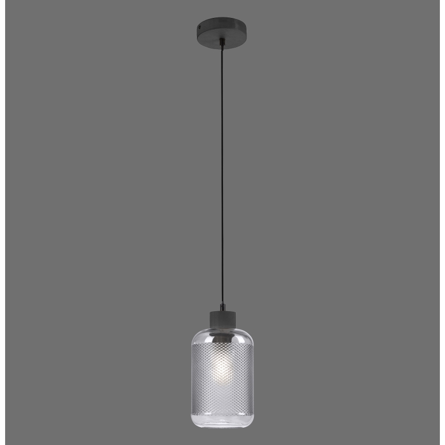 Paul Neuhaus 2006-25 - Lustr na lanku BOLETUS 1xE27/10W/230V pr. 14 cm šedá