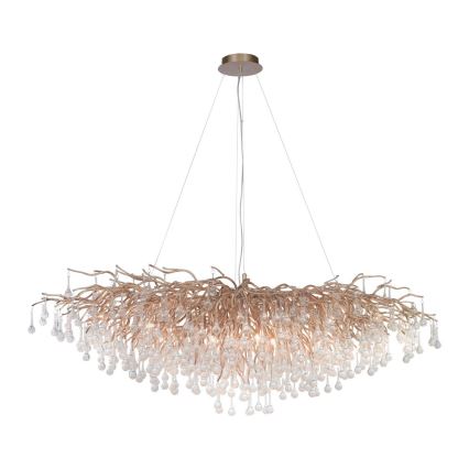 Paul Neuhaus 2031-11 - Lustr na lanku ICICLE 15xG9/40W/230V 75x150 cm mosaz
