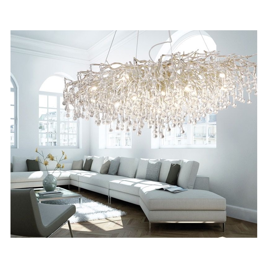 Paul Neuhaus 2031-55 - Lustr na lanku ICICLE 15xG9/40W/230V 75x150 cm lesklý chrom