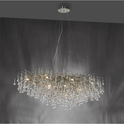 Paul Neuhaus 2031-55 - Lustr na lanku ICICLE 15xG9/40W/230V 75x150 cm lesklý chrom