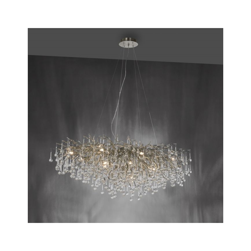 Paul Neuhaus 2031-55 - Lustr na lanku ICICLE 15xG9/40W/230V 75x150 cm lesklý chrom
