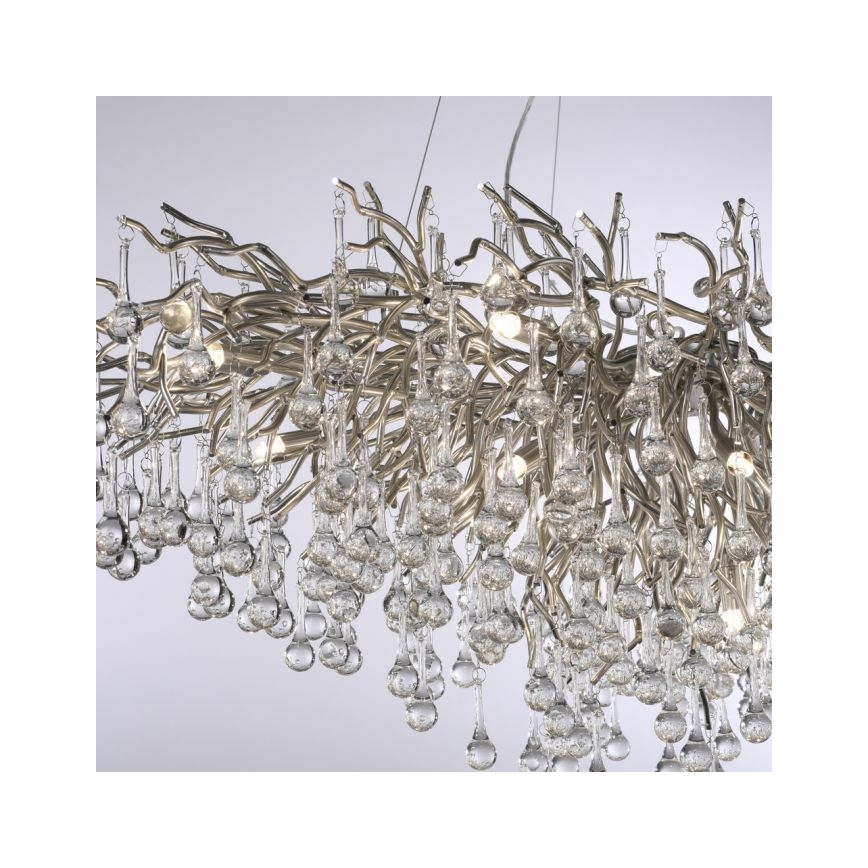 Paul Neuhaus 2031-55 - Lustr na lanku ICICLE 15xG9/40W/230V 75x150 cm lesklý chrom
