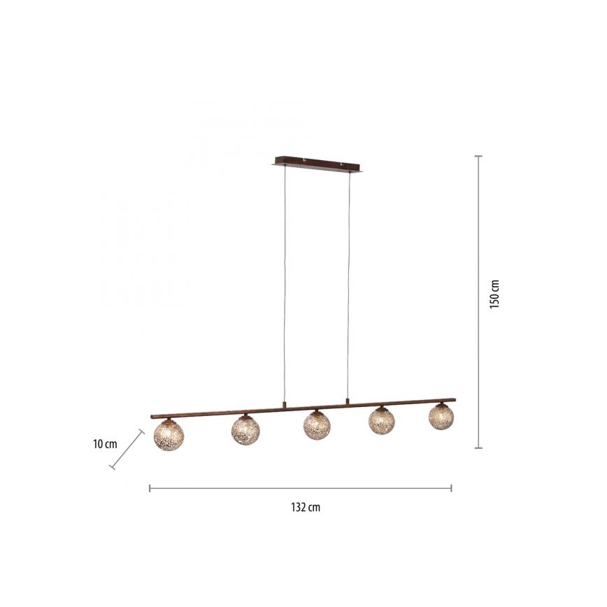 Paul Neuhaus 2040-48 - Lustr na lanku GRETA 5xG9/40W/230V