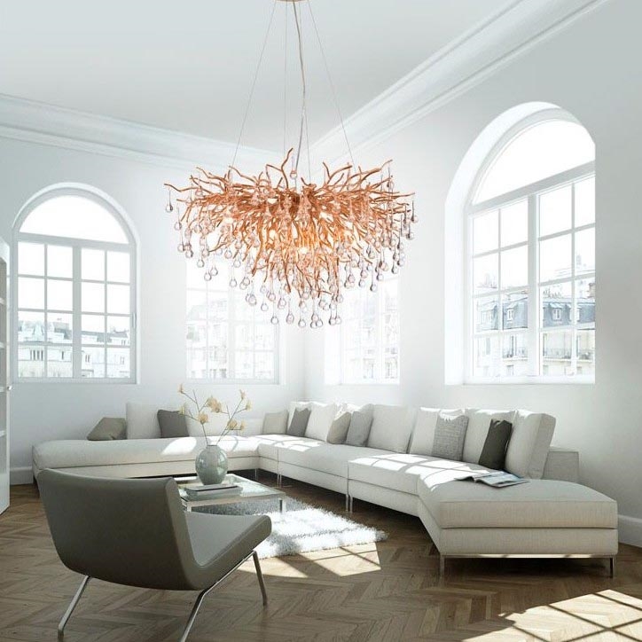 Paul Neuhaus 2192-11 - Lustr na lanku ICICLE 10xG9/40W/230V 50x100 cm mosaz