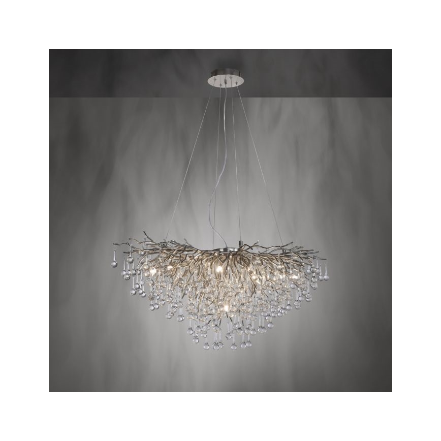 Paul Neuhaus 2192-55 - Lustr na lanku ICICLE 10xG9/40W/230V 50x100 cm lesklý chrom