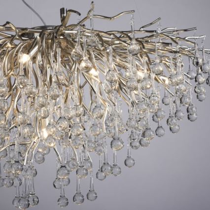 Paul Neuhaus 2192-55 - Lustr na lanku ICICLE 10xG9/40W/230V 50x100 cm lesklý chrom