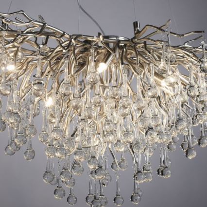 Paul Neuhaus 2192-55 - Lustr na lanku ICICLE 10xG9/40W/230V 50x100 cm lesklý chrom