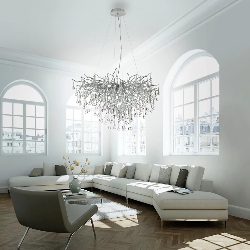 Paul Neuhaus 2192-55 - Lustr na lanku ICICLE 10xG9/40W/230V 50x100 cm lesklý chrom