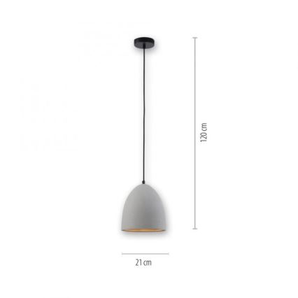 Paul Neuhaus 2231-22 - Lustr na lanku ETON 1xE27/40W/230V beton