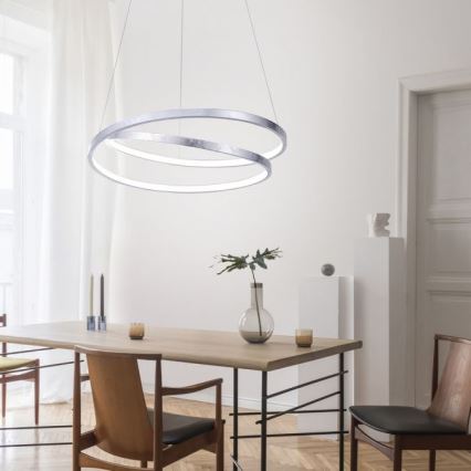 Paul Neuhaus 2472-21 - LED Stmívatelný lustr na lanku ROMAN LED/30W/230V lesklý chrom