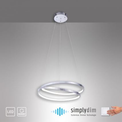 Paul Neuhaus 2472-21 - LED Stmívatelný lustr na lanku ROMAN LED/30W/230V lesklý chrom