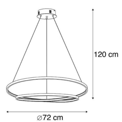 Paul Neuhaus 2474-21 - LED Stmívatelný lustr na lanku ROMAN LED/40W/230V lesklý chrom