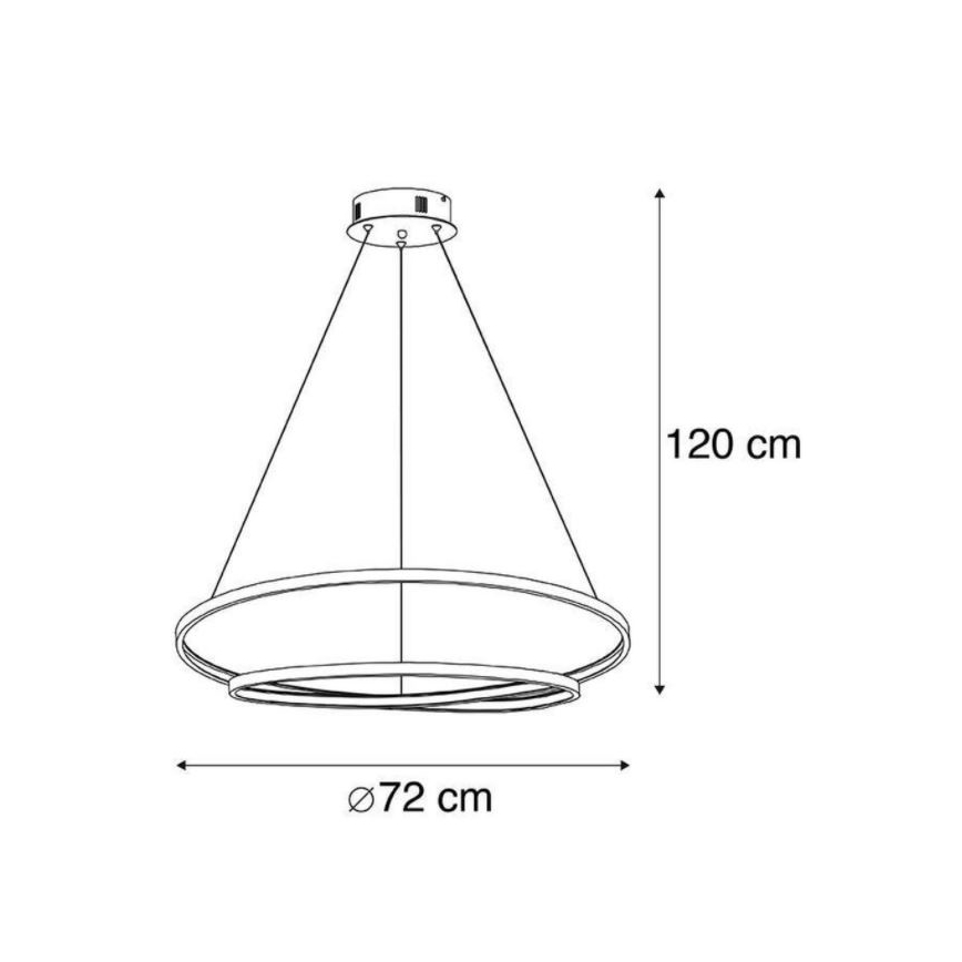 Paul Neuhaus 2474-21 - LED Stmívatelný lustr na lanku ROMAN LED/40W/230V lesklý chrom