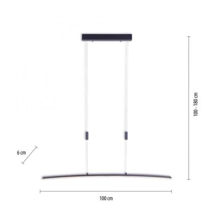 Paul Neuhaus 2530-13 - LED Stmívatelný lustr na lanku JANINA LED/27W/230V