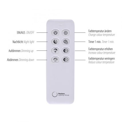 Paul Neuhaus 319-18 - LED Stmívatelná stojací lampa HULA LED/21,5W/230V 2700-5000K + dálkové ovládání