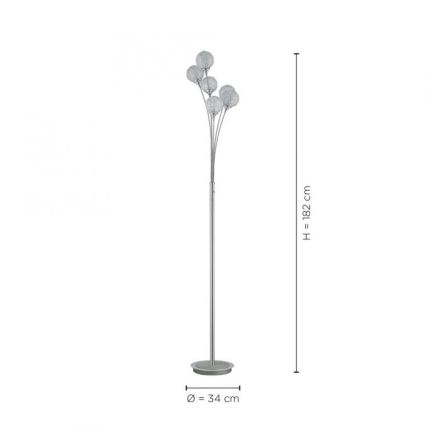 Paul Neuhaus 396-55 - Stojací lampa WOMBLE 6xG9/28W/230V