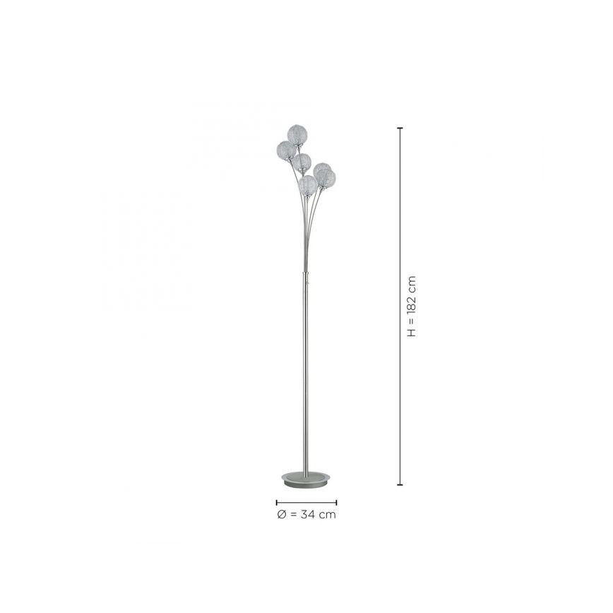 Paul Neuhaus 396-55 - Stojací lampa WOMBLE 6xG9/28W/230V