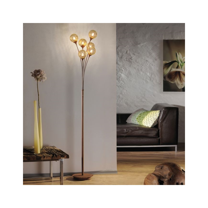 Paul Neuhaus 398-48 - Stojací lampa GRETA 6xG9/40W/230V