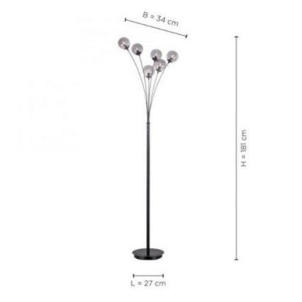 Paul Neuhaus 419-18 - LED Stojací lampa WIDOW 6xG9/3W/230V