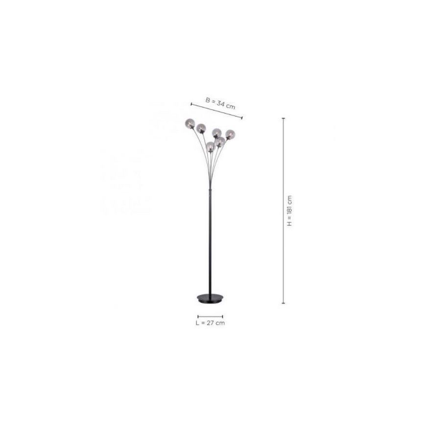 Paul Neuhaus 419-18 - LED Stojací lampa WIDOW 6xG9/3W/230V