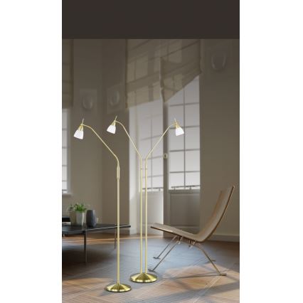 Paul Neuhaus 430-60 - Stmívatelná dotyková stojací lampa PINO 1xG9/28W/230V zlatá