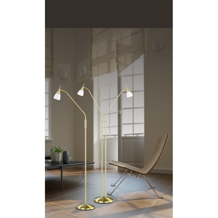 Paul Neuhaus 430-60 - Stmívatelná dotyková stojací lampa PINO 1xG9/28W/230V zlatá