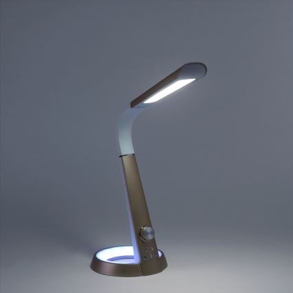 Paul Neuhaus 4591-60 - LED RGB Stmívatelná stolní lampa BILL LED/5,7W/230V 3000-6500K USB + LED/1,6W mosaz