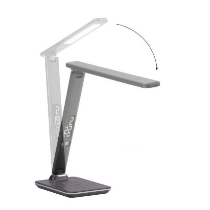 Paul Neuhaus 4595-18 - LED Stmívatelná dotyková stolní lampa s bezdrátovým nabíjením ADRIANO LED/5W/230V černá