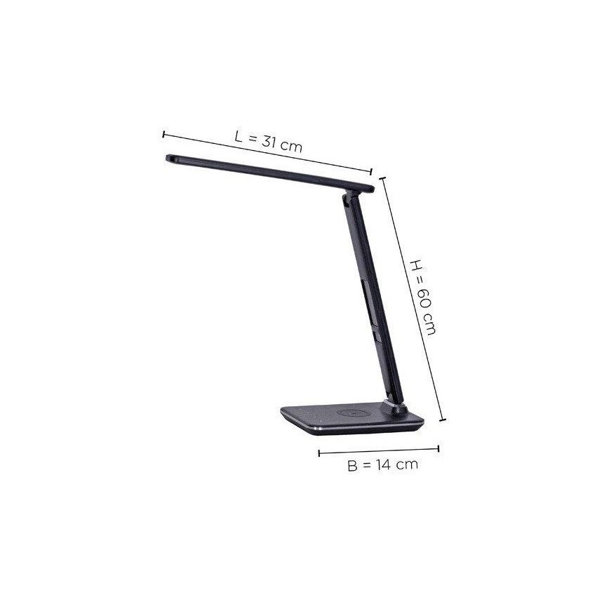 Paul Neuhaus 4595-18 - LED Stmívatelná dotyková stolní lampa s bezdrátovým nabíjením ADRIANO LED/5W/230V černá