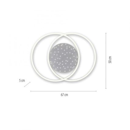 Paul Neuhaus 6025-55 - LED Stmívatelné stropní svítidlo YUKI LED/48W/230V + dálkové ovládání