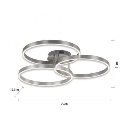 Paul Neuhaus 6233-55 - LED Stmívatelné stropní svítidlo PAAN LED/45,5W/230V 2700-5000K + dálkové ovládání