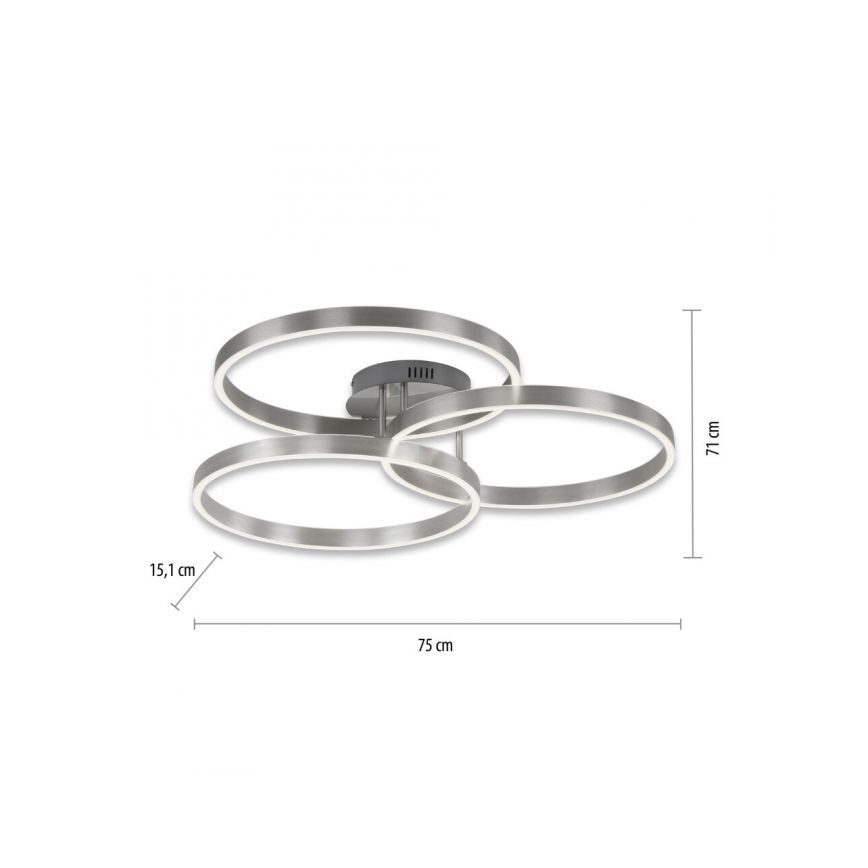 Paul Neuhaus 6233-55 - LED Stmívatelné stropní svítidlo PAAN LED/45,5W/230V 2700-5000K + dálkové ovládání