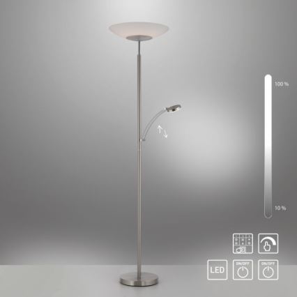 Paul Neuhaus 655-55 - LED Stmívatelná stojací lampa ALFRED 1xLED/28W+1xLED/4W/230V lesklý chrom