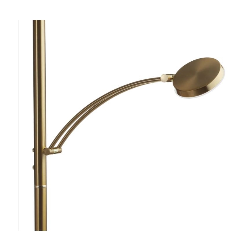 Paul Neuhaus 655-60 - LED Stmívatelná stojací lampa ALFRED 1xLED/28W/230V+1xLED/4W/230V mosaz