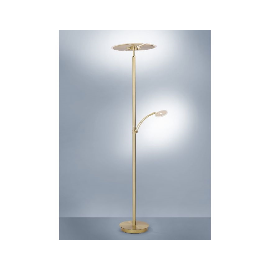 Paul Neuhaus 673-60 - LED Stmívatelná stojací lampa ARTUR 2xLED/21W/230V+1xLED/6W zlatá