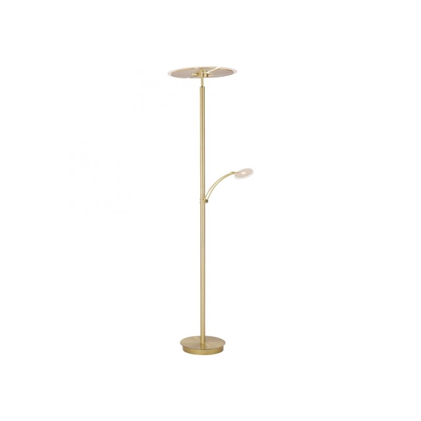 Paul Neuhaus 673-60 - LED Stmívatelná stojací lampa ARTUR 2xLED/21W/230V+1xLED/6W zlatá