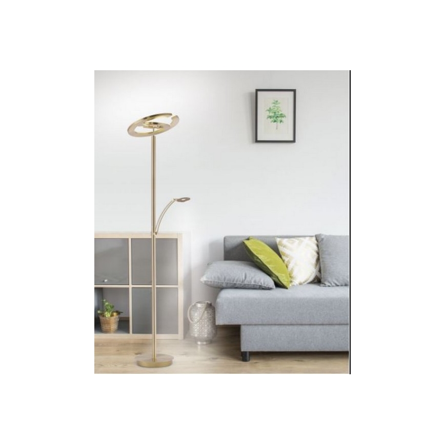 Paul Neuhaus 680-60 - LED Stmívatelná stojací lampa MARTIN LED/40W/230V + LED/6W